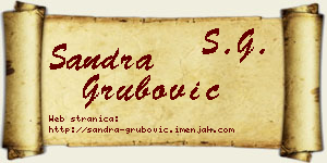 Sandra Grubović vizit kartica